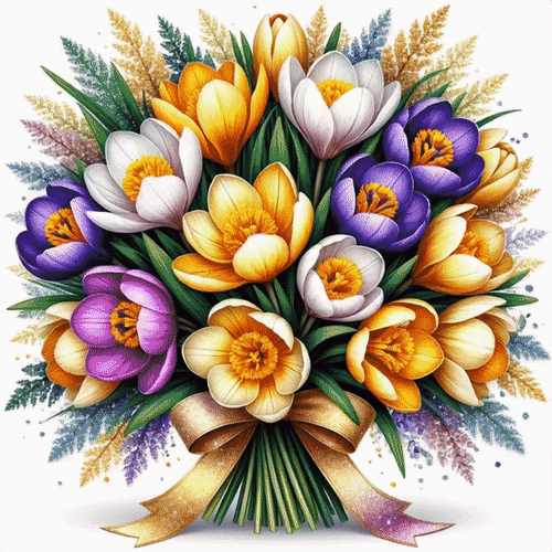 Анимированная открытка Цветы