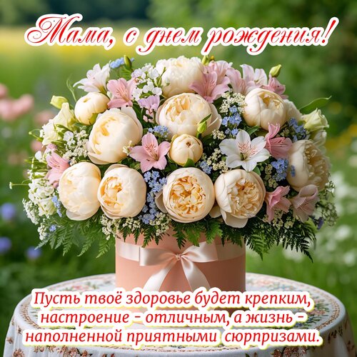 Открытка Мама, с днем рождения!