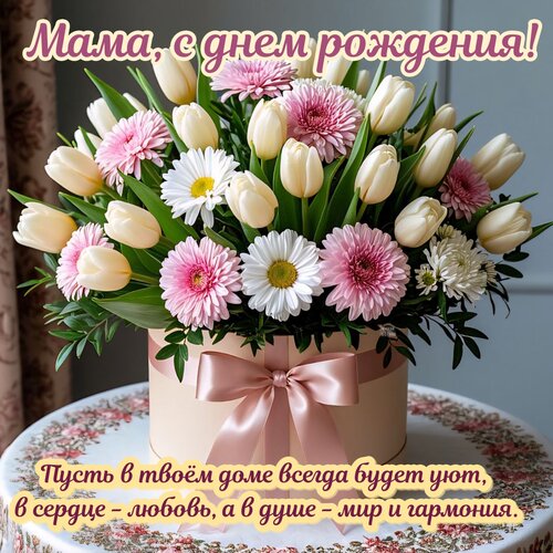 Открытка Мама, с днем рождения!