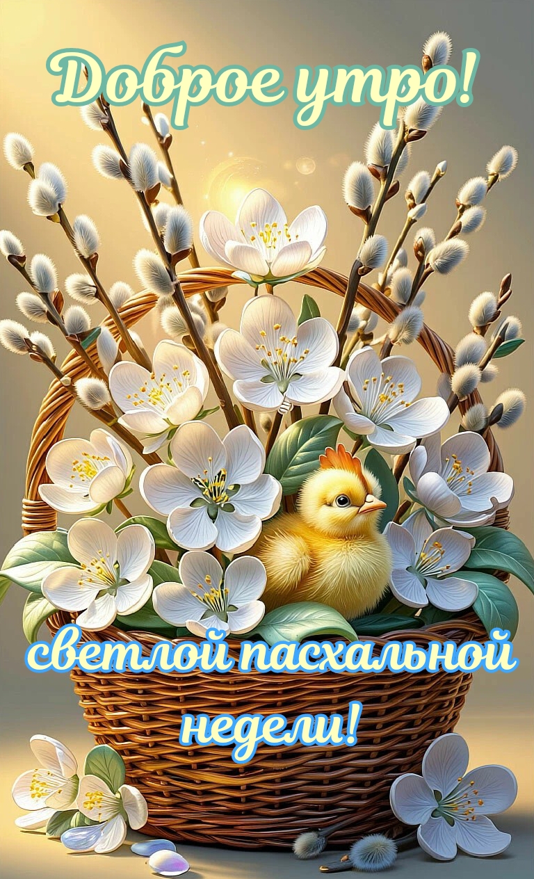 Открытка Доброе утро. Светлой пасхальной недели
