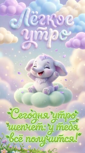 Открытка Лёгкое утро. Сегодня утро шепчет: у тебя всё получится.