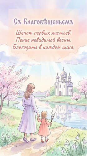 Открытка С Благовещением.