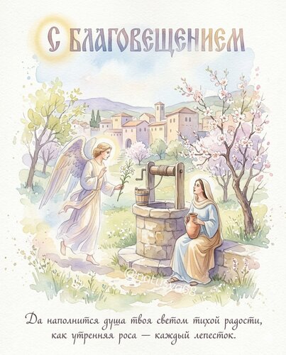 Открытка С Благовещением.