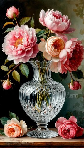 Открытка Пионы