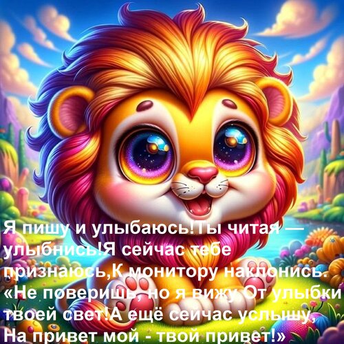 Открытка Я пишу и улыбаюсь! Ты читая — улыбнись! Я сейчас тебе признаюсь, К монитору наклонись. «Не поверишь,