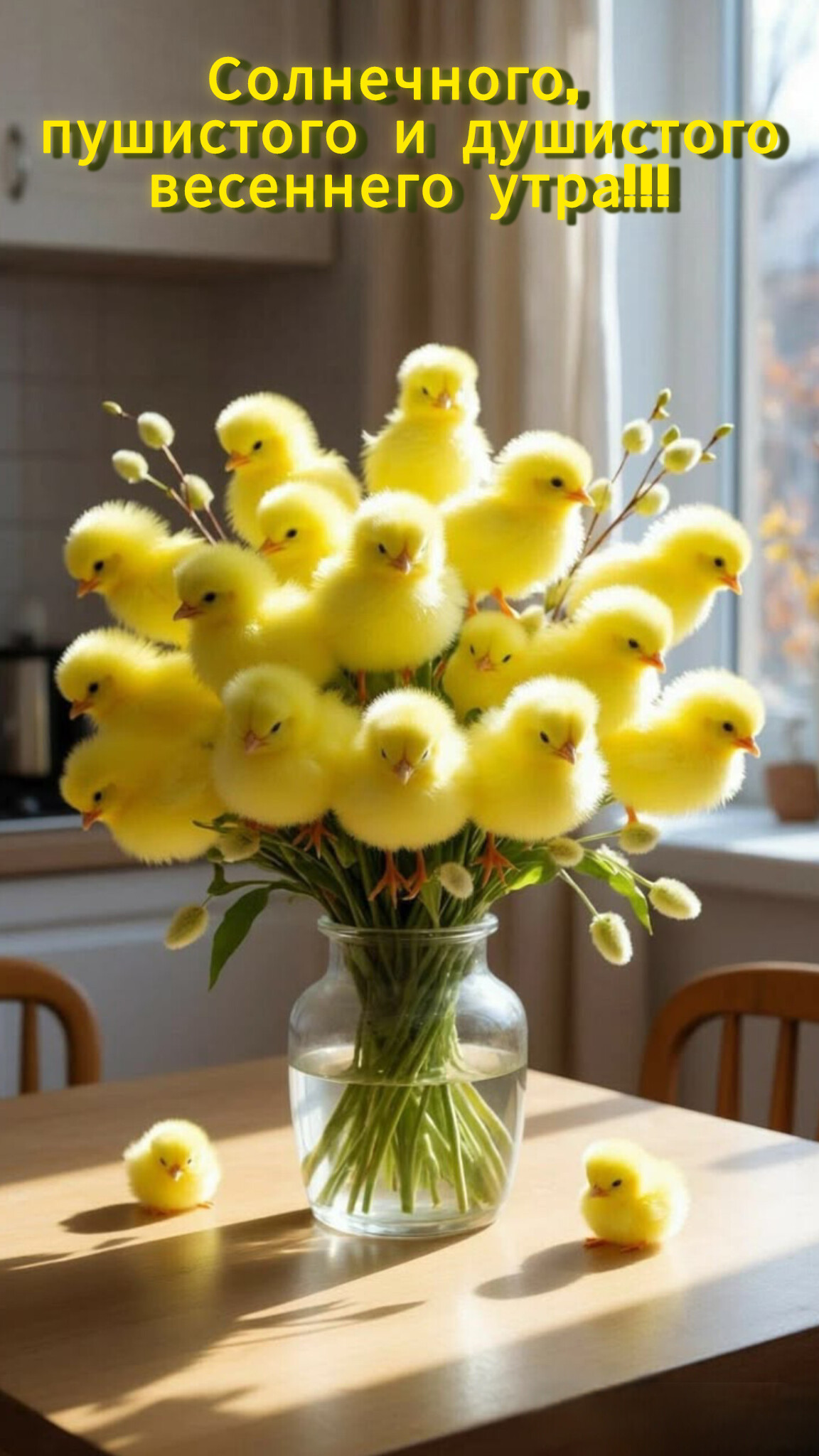 Открытка Солнечного, пушистого и душистого весеннего утра