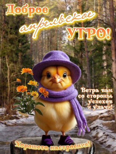 Открытка Доброе апрельское утро!