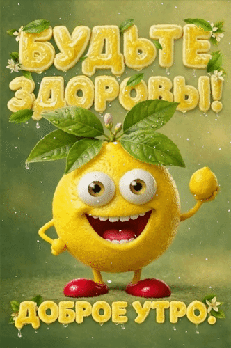 Анимированная открытка Будьте здоровы! Доброе утро!