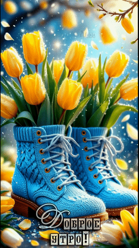 Анимированная открытка Доброе утро