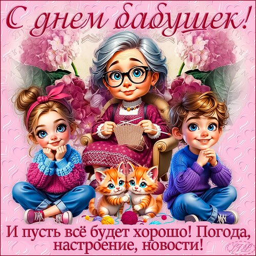 Открытка С днем бабушек!
