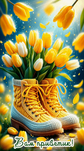 Анимированная открытка Приветик!