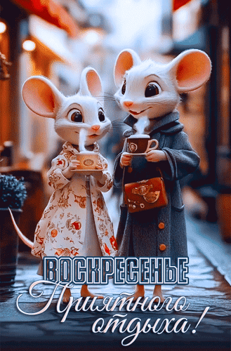 Анимированная открытка Воскресенье. Приятного отдыха!