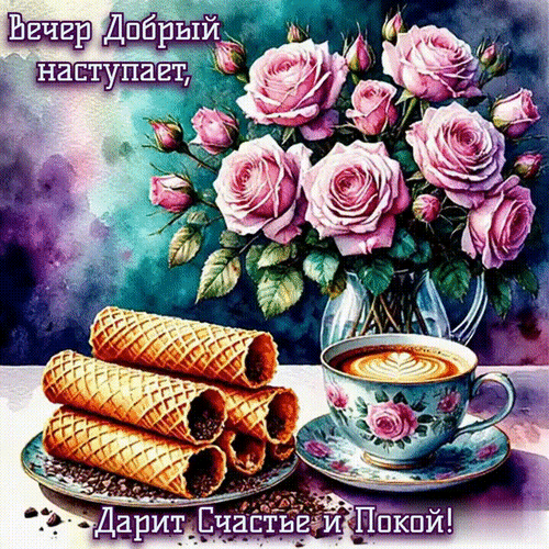 Анимированная открытка ДОБРЫЙ ВЕЧЕР!