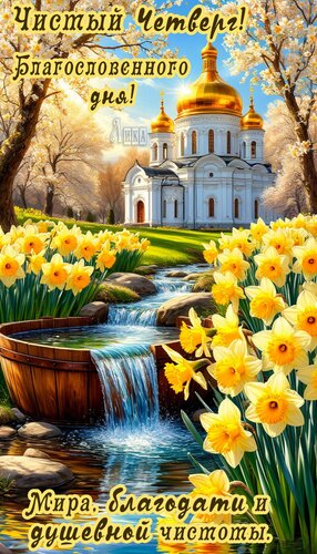 Открытка Чистый четверг