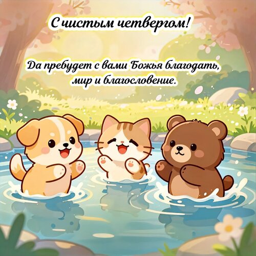 Открытка С чистым четвергом!