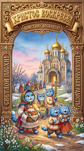 Открытка Христос воскресе! Воистину воскресе! Светлой Пасхи! Пасхальная, радость.