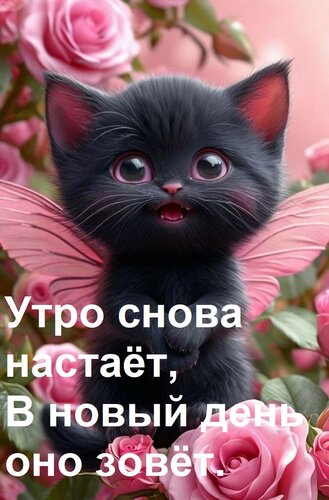 Открытка Утро снова настаёт, В новый день оно зовёт.