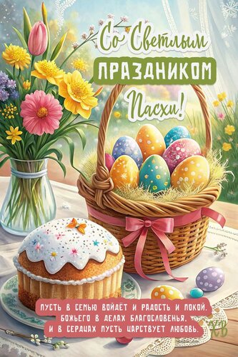 Открытка С Пасхой