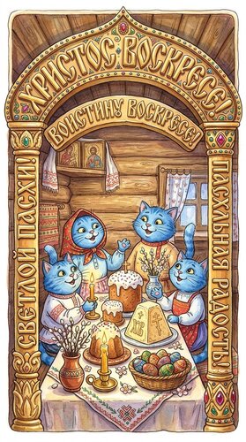 Открытка Христос воскресе! Воистину воскресе! Светлой Пасхи! Пасхальная радость.