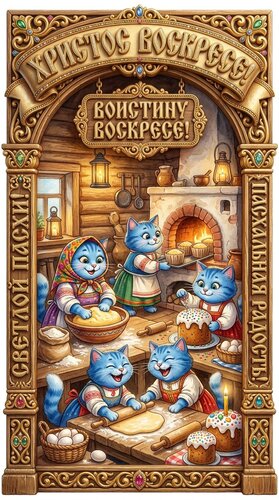 Открытка Христос воскресе! Воистину воскресе! Светлой Пасхи. Пасхальная радость.