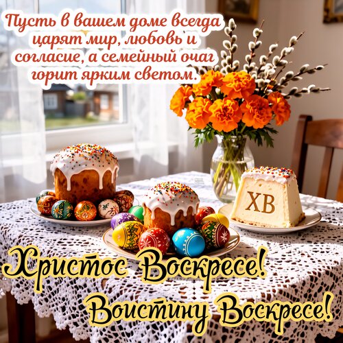 Открытка Христос Воскресе! Воистину Воскресе!