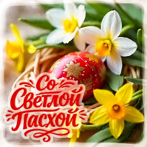 Открытка Со светлой Пасхой