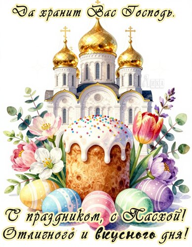 Открытка Пасха