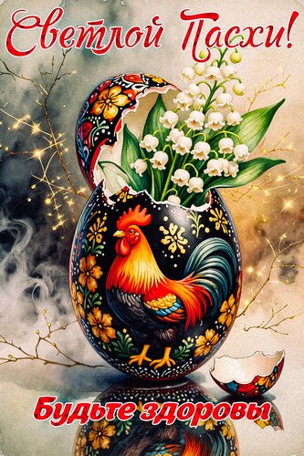 Открытка светлой пасхи
