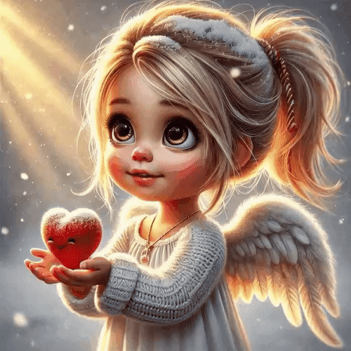 Анимированная открытка Ангел здоровья