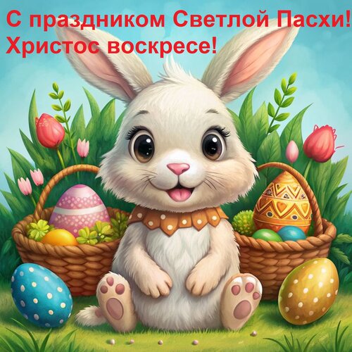Открытка С праздником Светлой Пасхи! Христос воскресе!