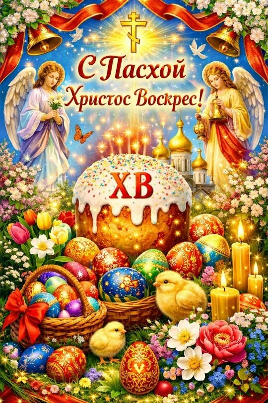 Открытка С Пасхой