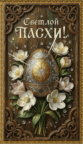 Анимированная открытка Светлой Пасхи!