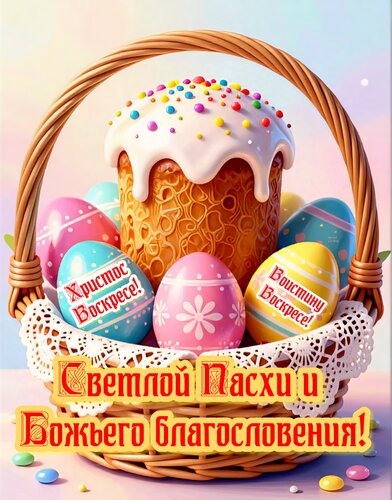 Открытка Христос Воскресе! Воистину Воскресе!