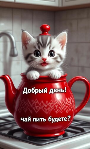 Открытка Добрый день. Чай пить будете?