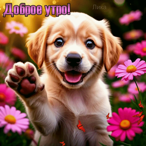 Анимированная открытка Доброе утро