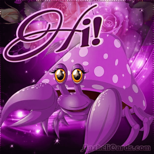 Анимированная открытка Привет