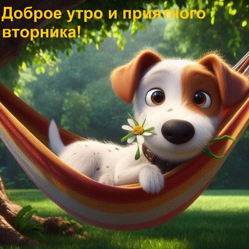 Открытка Доброе утро и приятного вторника!