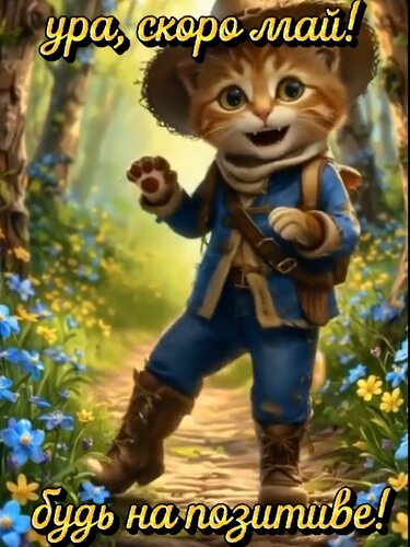 Открытка Ура скоро май!