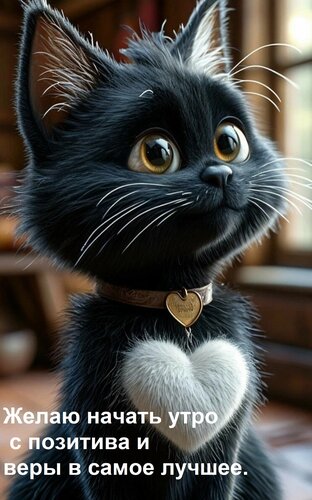 Открытка Желаю начать утро с позитива и веры в самое лучшее.