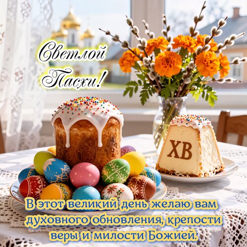Открытка Светлой Пасхи! Х В
