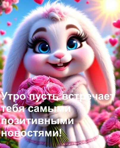 Открытка Утро пусть встречает тебя самыми позитивными новостями!