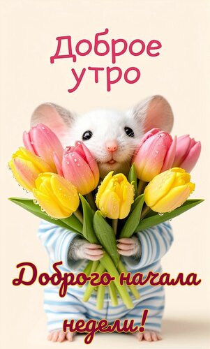 Открытка Доброе утро. Доброго начала недели