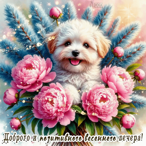 Анимированная открытка Добрый вечер