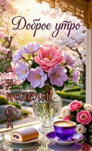 Открытка Доброе утро. Удачной недели