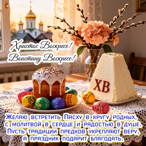 Открытка Христос Воскресе! Воистину Воскресе! ХВ