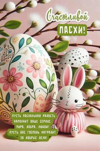 Открытка Счастливой пасхи