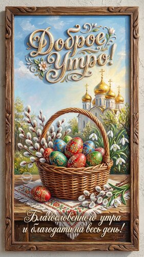 Открытка Доброе утро. Благословенного утра и благодати на весь день