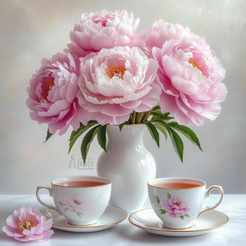 Открытка Пионы