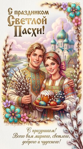 Открытка Светлой пасхи