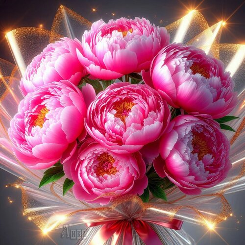 Открытка Пионы